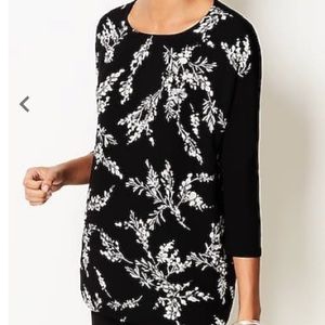 J. Jill Wearever Mixed-Media Top